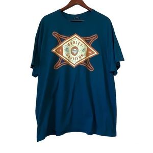 Harley Davidson Dark Teal Round Rock Texas Shirt Size XXL